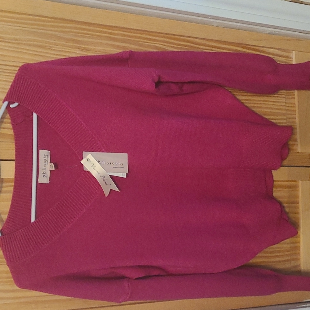 Philosophy v-neck sweater. XS. Never worn. Tags on